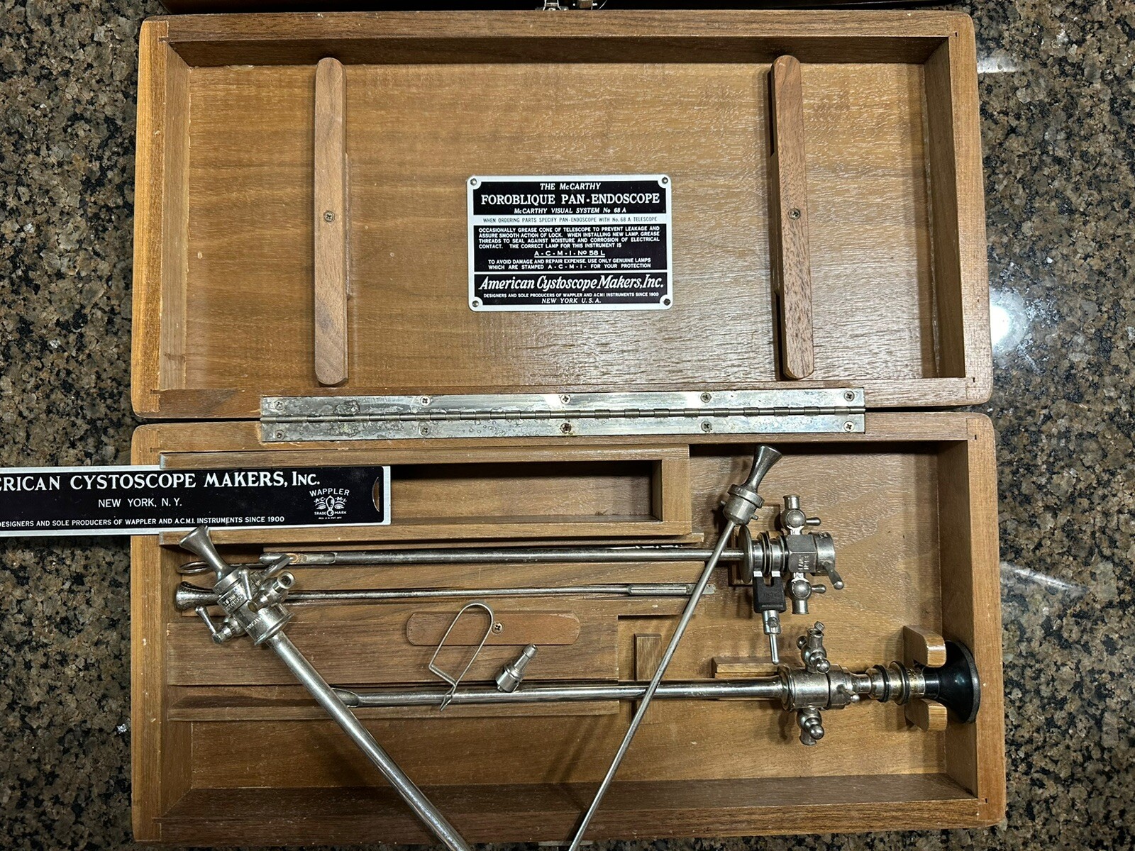 Vintage American Cystoscope Maker, Wappler Foroblique Pan-Endoscope 68 A #MR