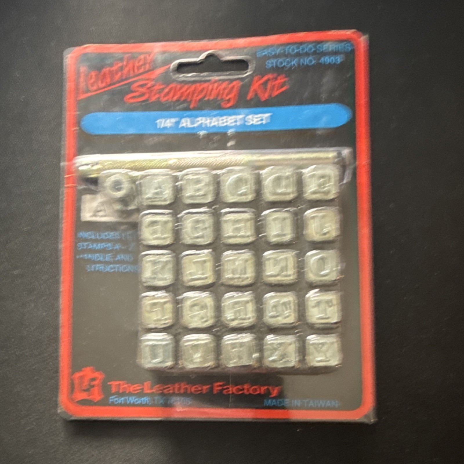 The Leather Factory Leather Stamping Kit Alphabet Set 1/4" Model 4903