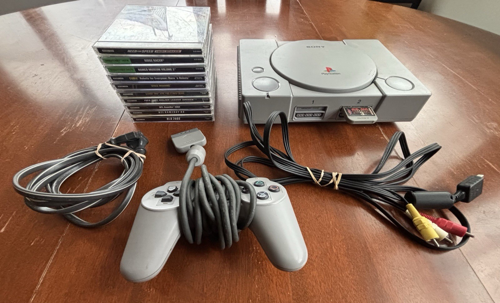 Sony PlayStation 1 Bundle – 10 Games, Controller, Memory Card – Tested & Working