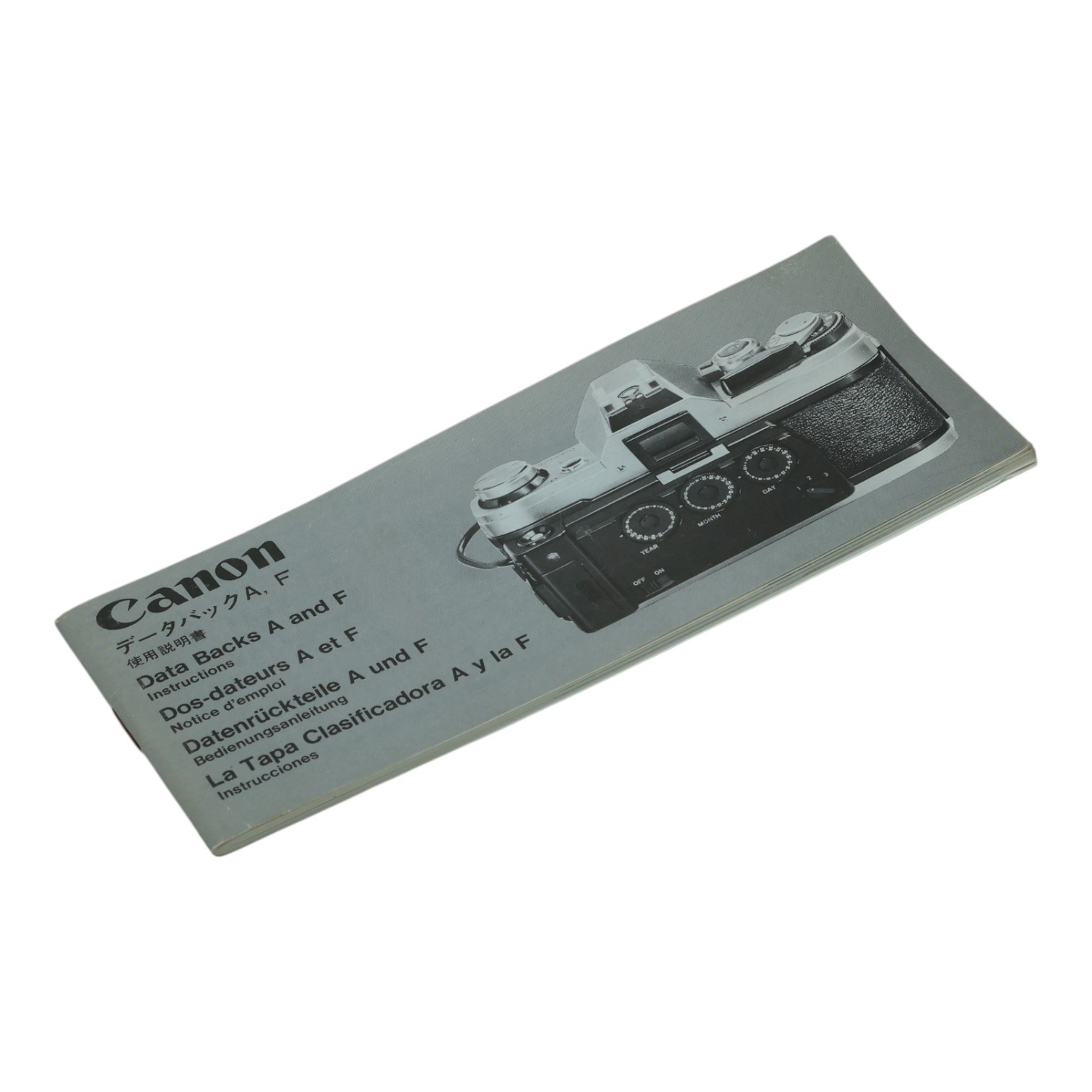 Canon Data Back A And F Manual Instructions for Use