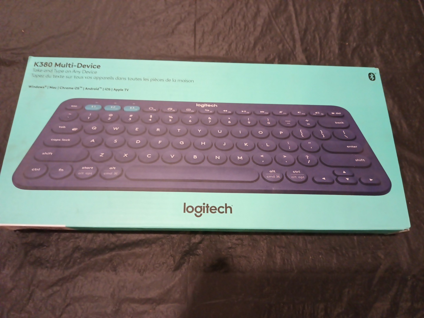 Logitech K380 Multi Device Bluetooth Minimalist Keyboard Lightweight Blue 