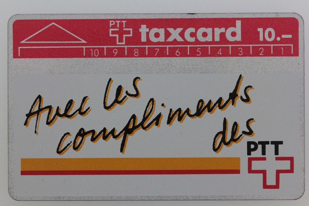 L&G dummy card with compliments from PTT Switzerland (53822)
