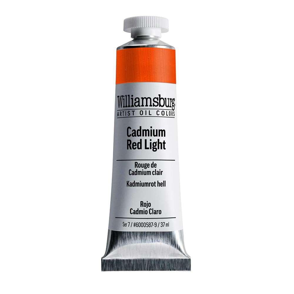 Williamsburg GOLDEN Artist Oil Paint, Cadmium Red Light, 37ml Tube, Pro