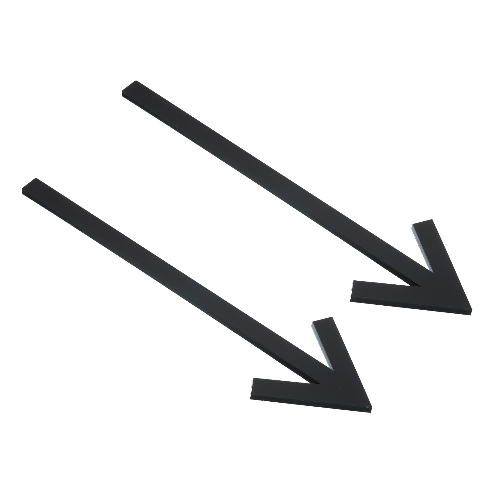 10.2" Self Adhesive Arrow Signal, Pack of 2 Acrylic Directional Stickers, Black