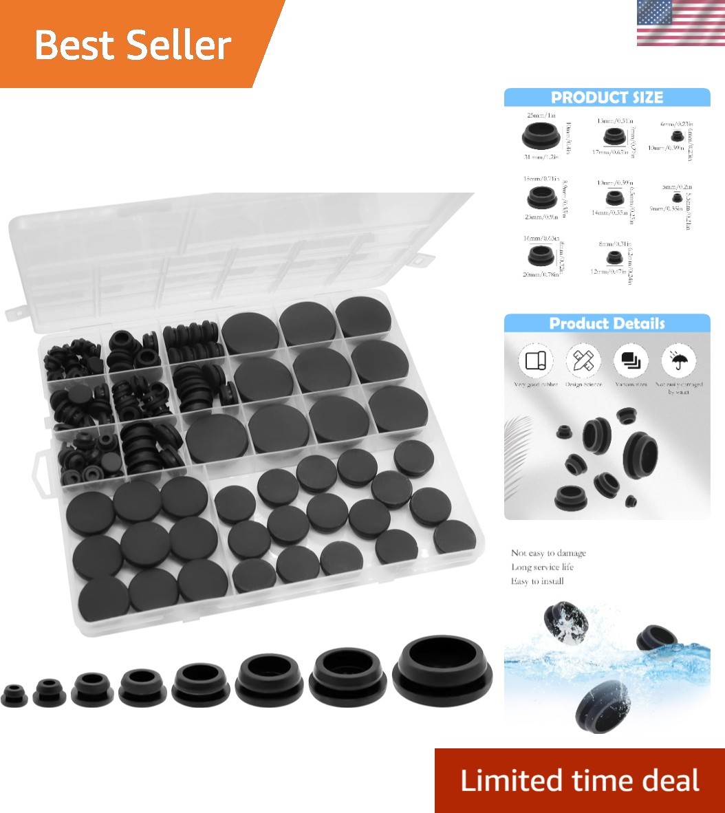 Silicone Rubber Plugs - 125 Sizes for Home & Auto Applications