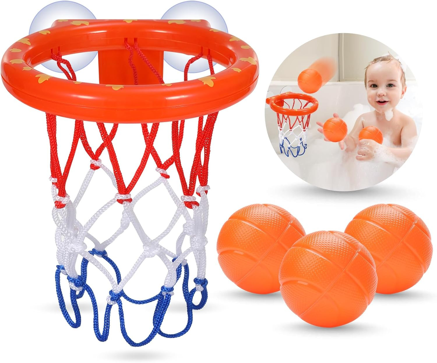 Bath Toys - Bathtub Basketball Hoop for Kids Toddlers - Bath Toys Shower Toys fo