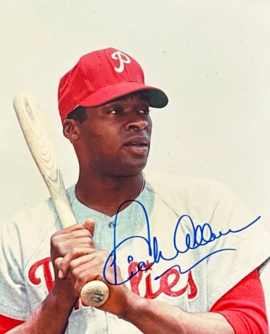 Dick Allen Signed Philadelphia Phillies HOF RP Close Up Reprint 8X10 Photo