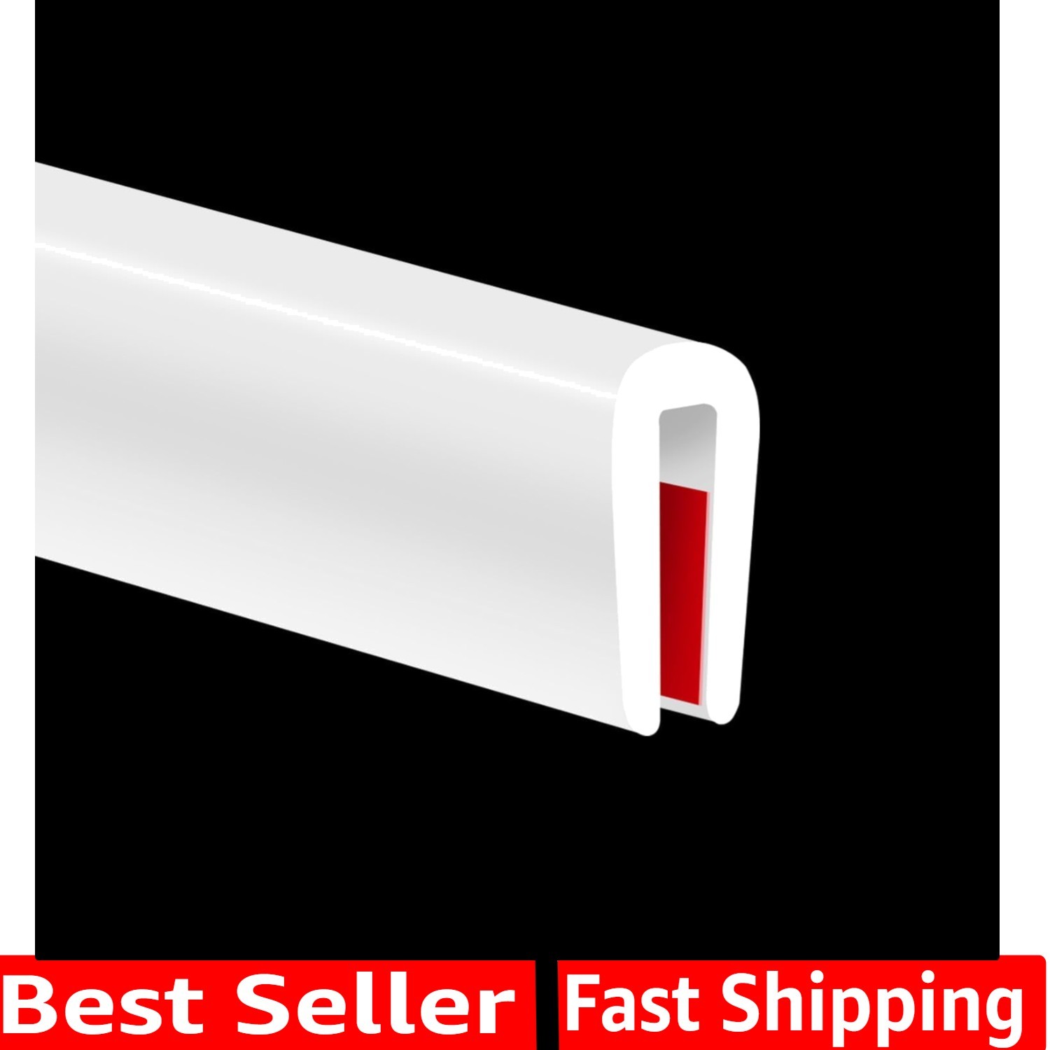 Rubber Edge Trim, Flexible Baby Proof Edge Trims for Sharp Edges, 1/16" U Cha...