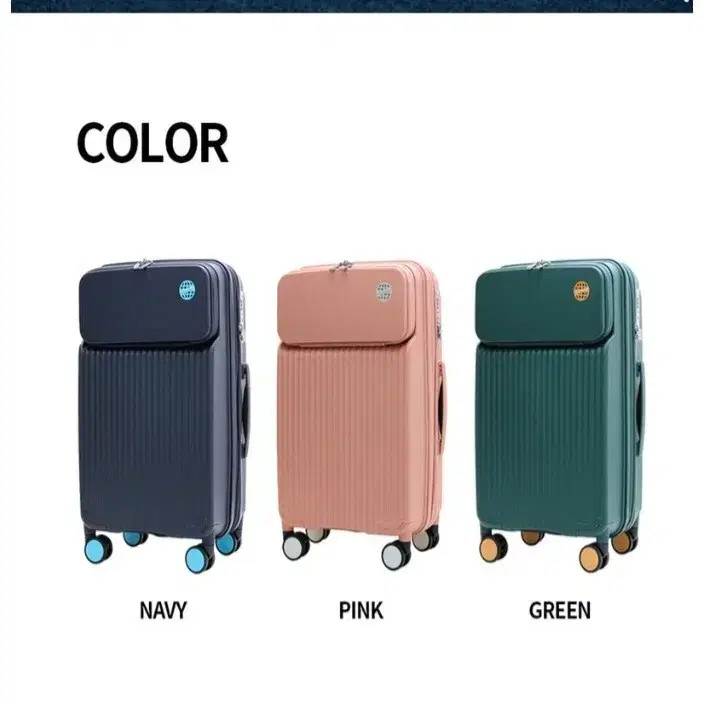 Leve 2-Piece Luggage Set 26 Inch Navy Pink Green Travel Suitcase