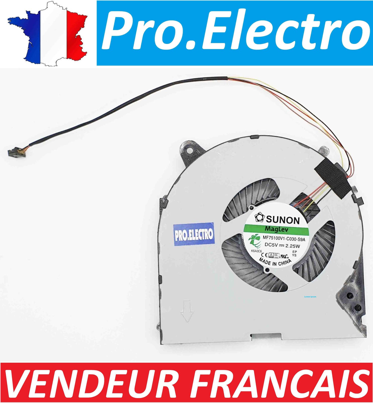 Maibenben 5X 4S MF75100V1-C030-S9A K6A0C6 ENZ K36 3002 - 180 CPU Fan