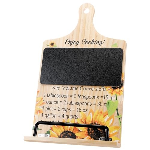  Cookbook Stand for Kitchen Counter Adjustable Sunflower Recipe Book Holder 