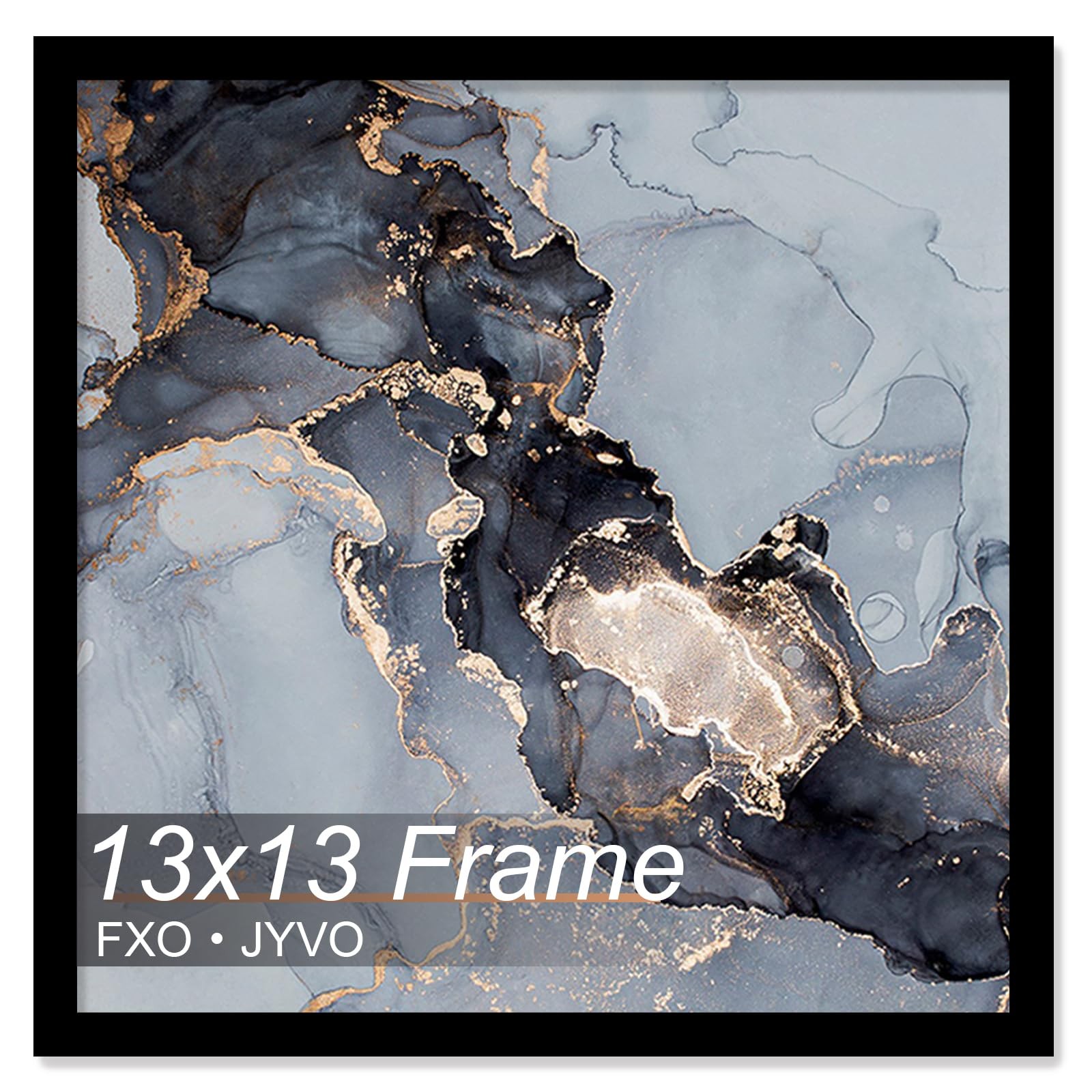 Fxojyvo 13x13 Frame, Black Picture Frame for 13 x 13 Square 13x13, 