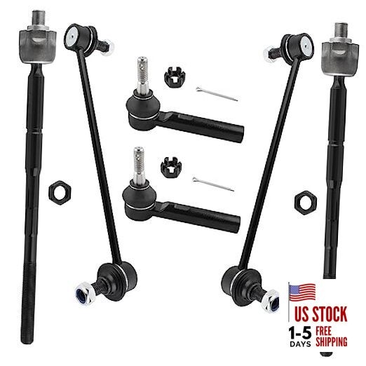  6pcs Front Sway Bars Inner Outer Tie Rods Fit for Dodge Journey 2009 2010 