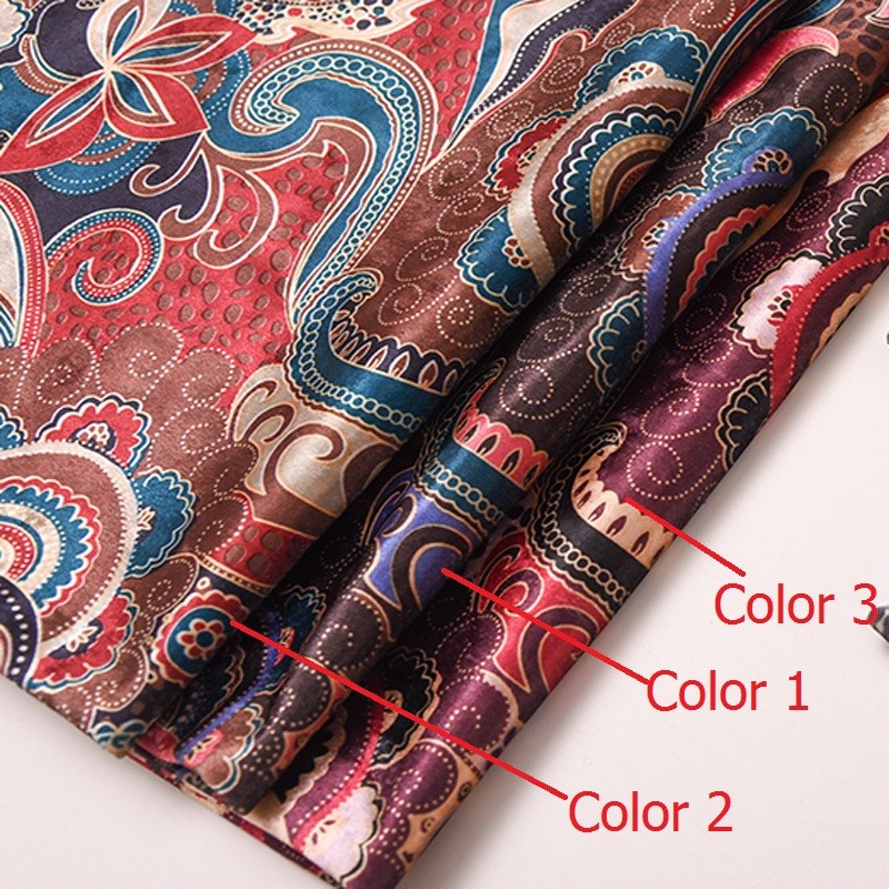 European Floral Velvet Fabric for Table Sofa Bedding Cover Home Car Decor 1M