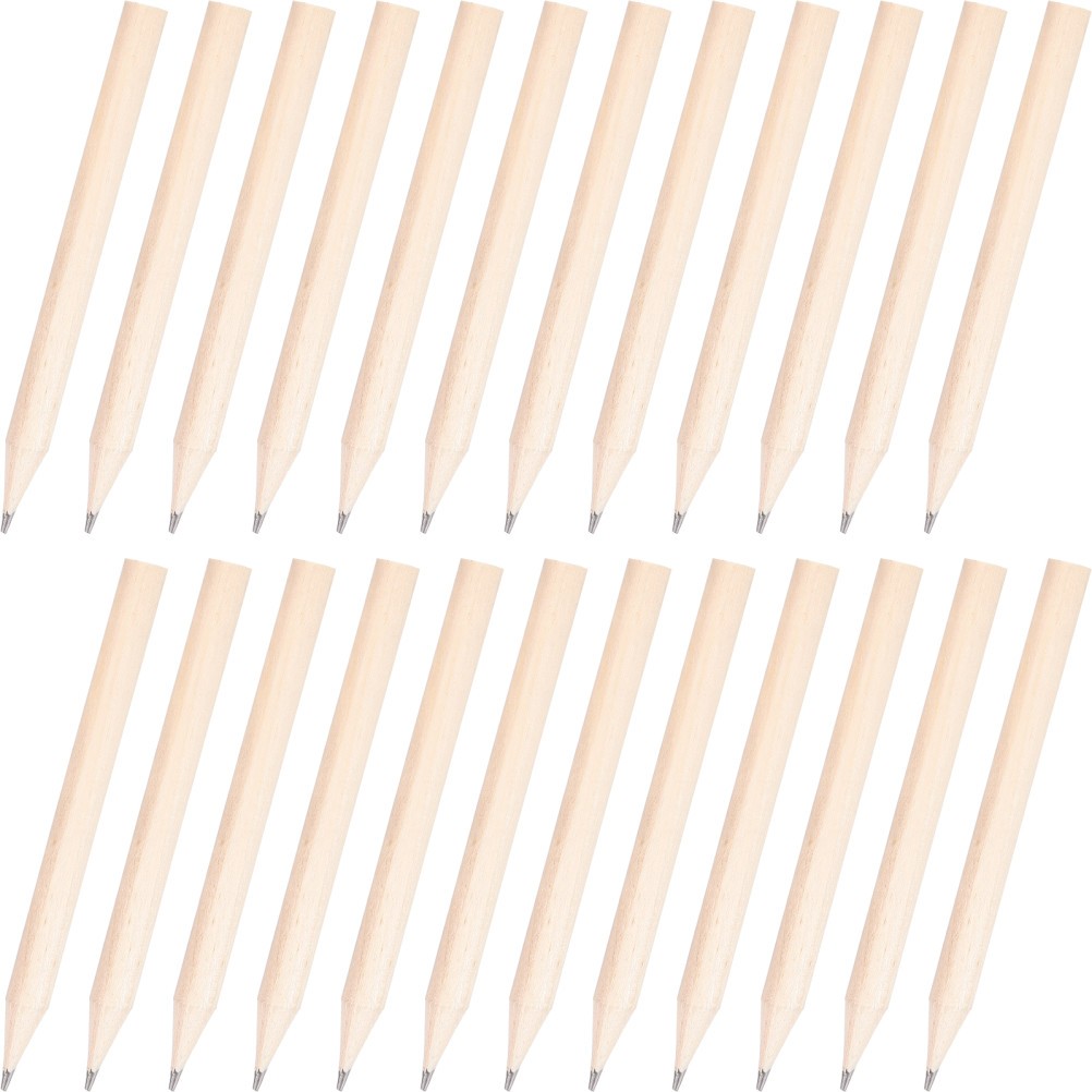 50 Pcs Short Round Wooden Pencils Mini Pencils Toddlers School Writing Use