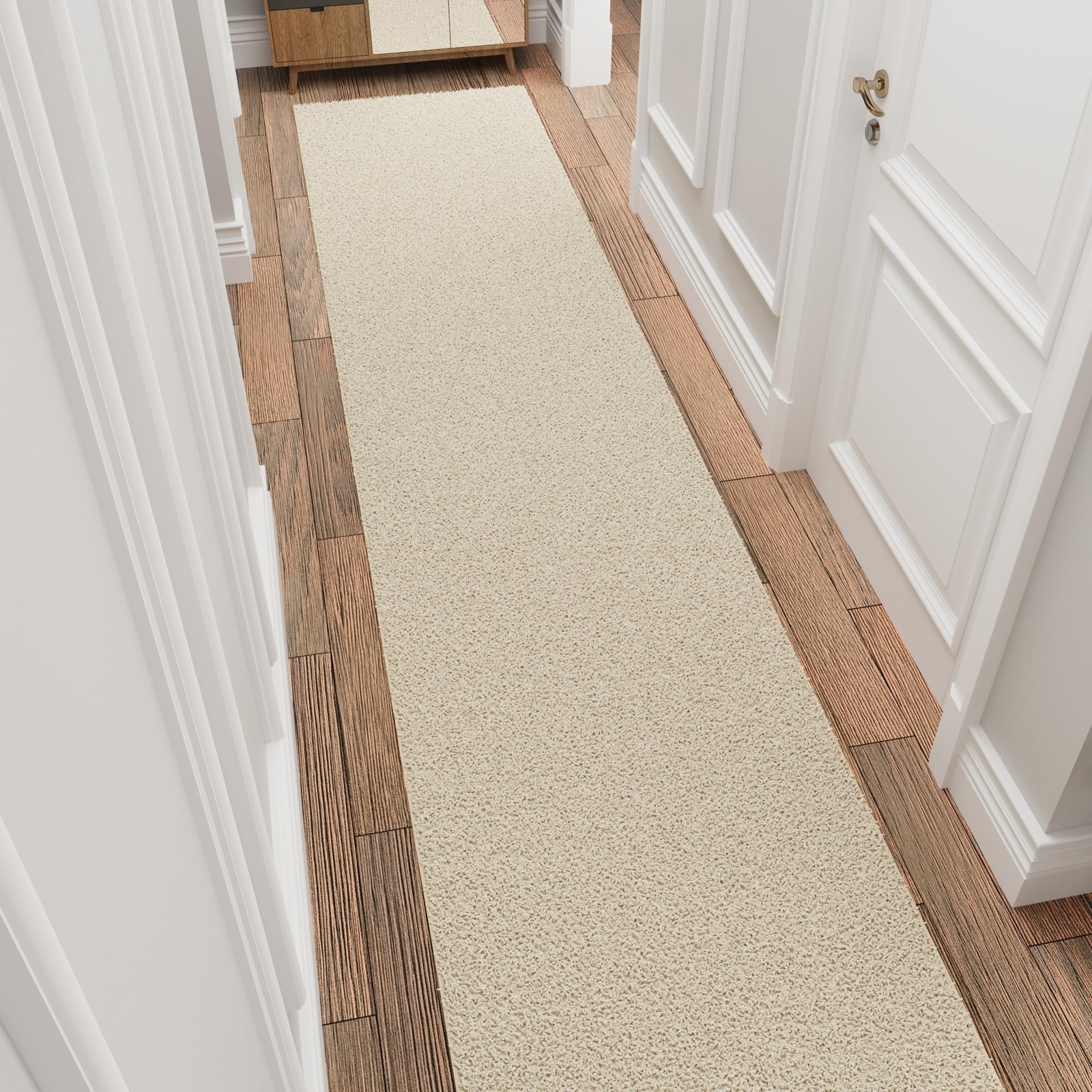 Ottomanson Shaggy Runner Rug 3'x12' Non-Slip Plush Cozy Carpet Bedroom Hallway