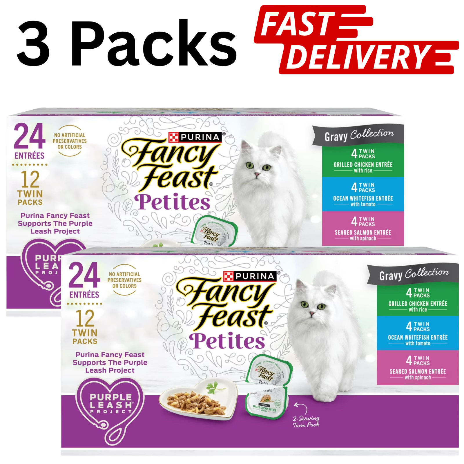 Gourmet Wet Cat Food Variety Pack, Petites Gravy Collection,1.4 oz Tubs -24 Pack