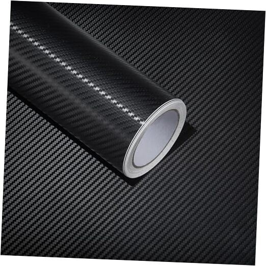 Black Carbon Fiber Car Wrap Vinyl Outdoor/Interior Realistic 12inch x 15ft 5D