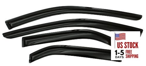 AVS 94263 Original Ventvisor Side Window Deflector Dark Smoke, 4-Piece Set 