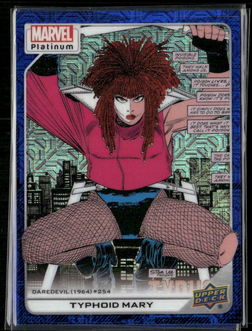 2023 Upper Deck Marvel Platinum Blue Traxx /499 #143 - Typhoid Mary