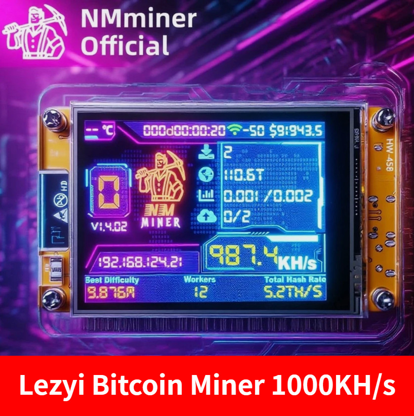 Bitcoin Miner Nerd Miner 1000Khs Mini Bitcoin Miner Solo Miner NMMinerr