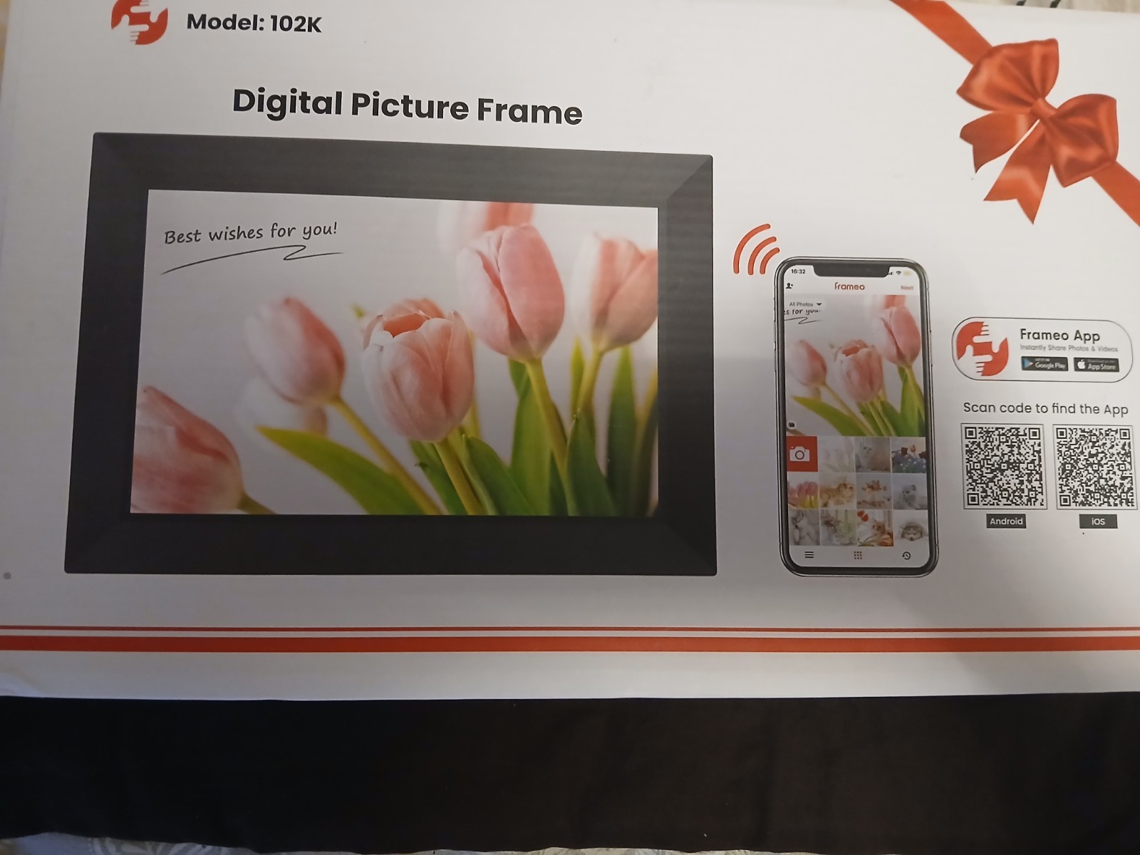 102k fFrameo App 10.1" Digital Picture Frame New In Box!!!!