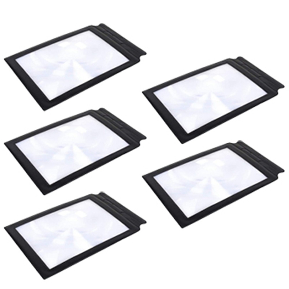 A4 Flat Magnifying Glass for Elderly Reading PVC Flat Full Page Magnifying5128
