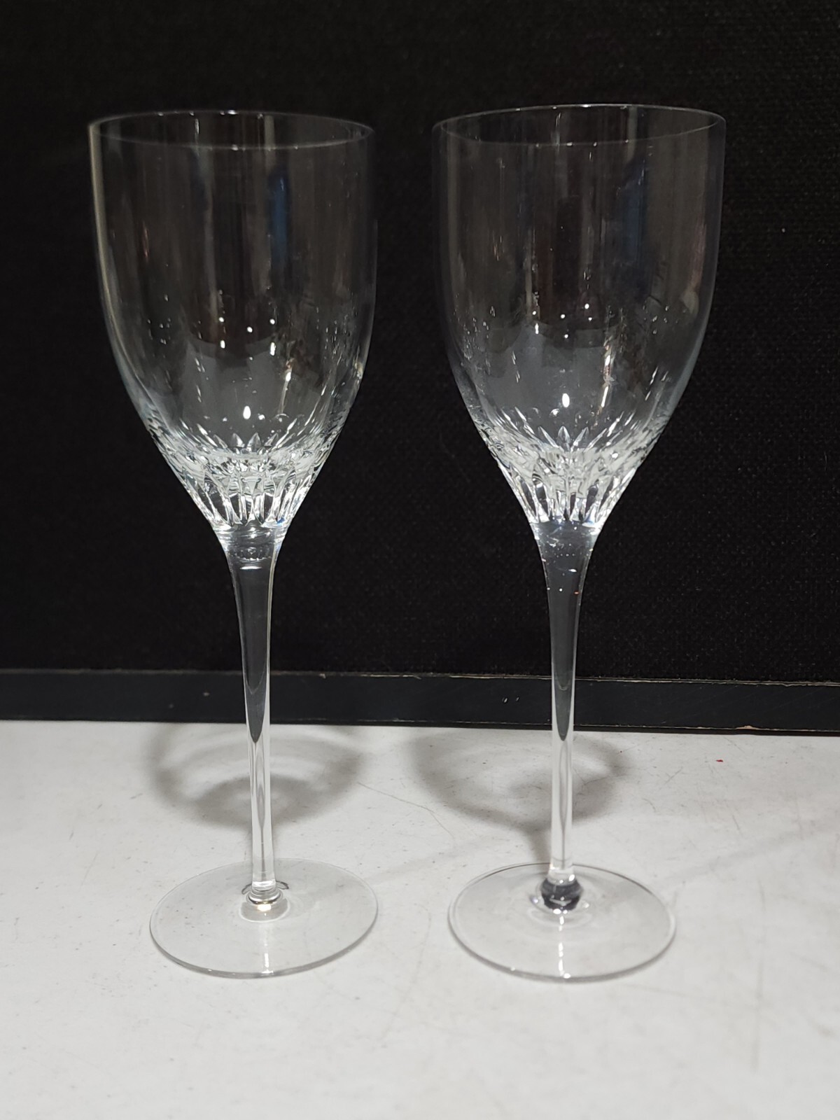 SET OF 2- Mikasa Crystal Radiance Wine Goblet  8 1/2" Tall