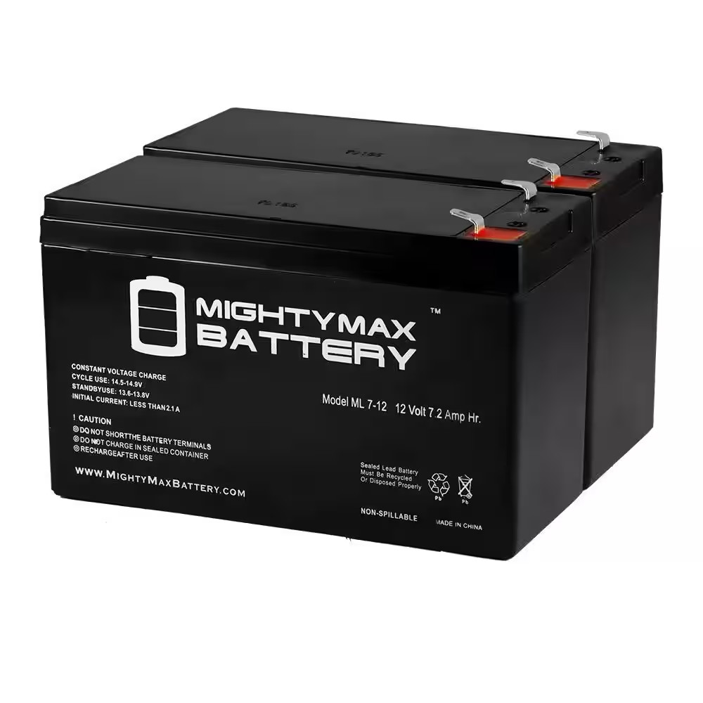 12-Volt 7.2AH UPS Battery Replacement for APC Back-Ups XS XS1000 (BX1000) - 2 Pa