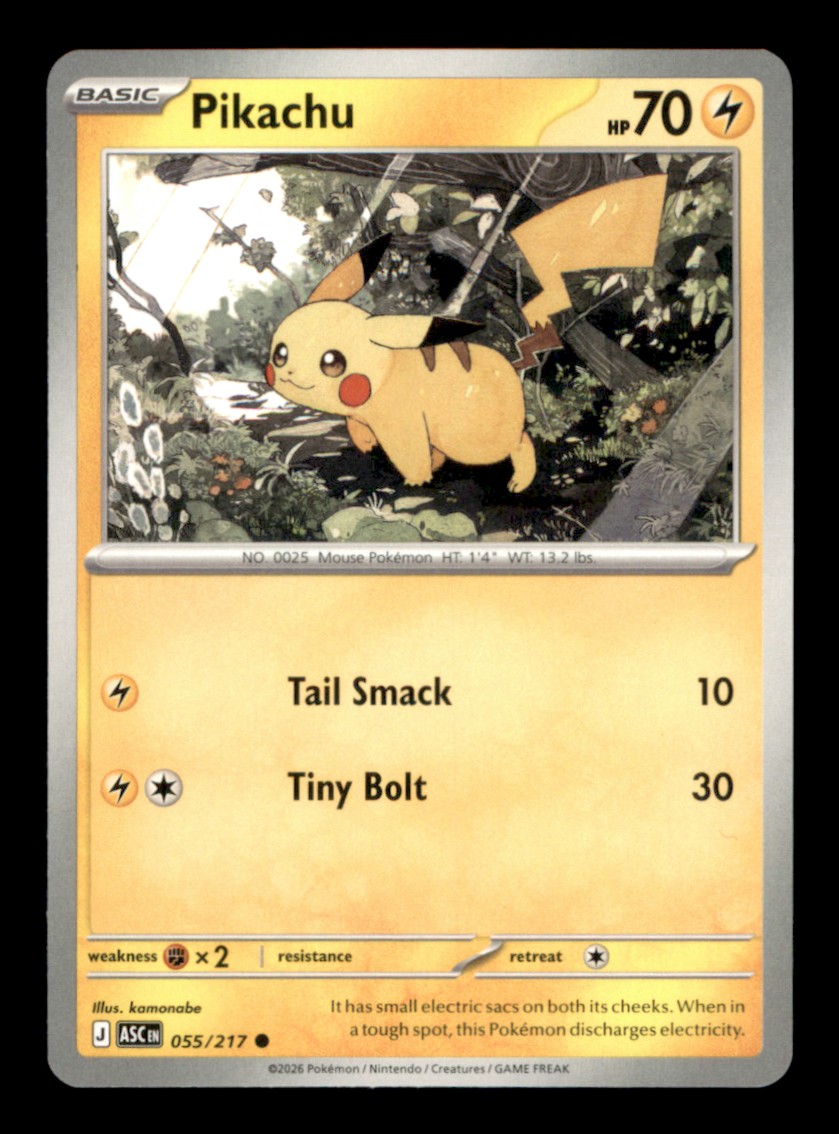 Pikachu Common ME: Ascended Heroes 055/217 NM Normal Pokemon