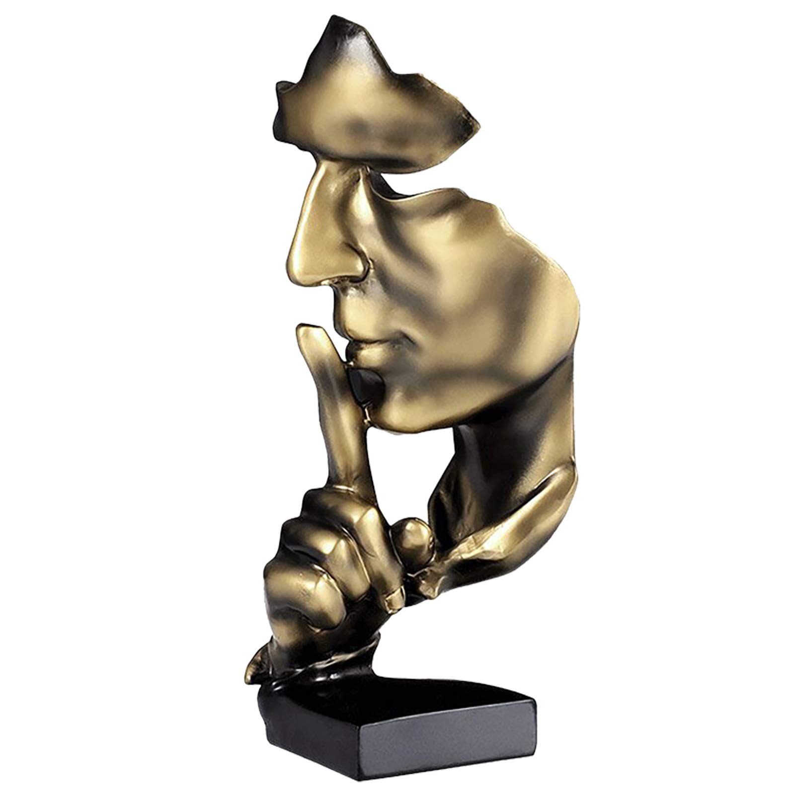 aboxoo Thinker Statue, Silence is Gold Abstract Art Figurine,Modern Home Resi...