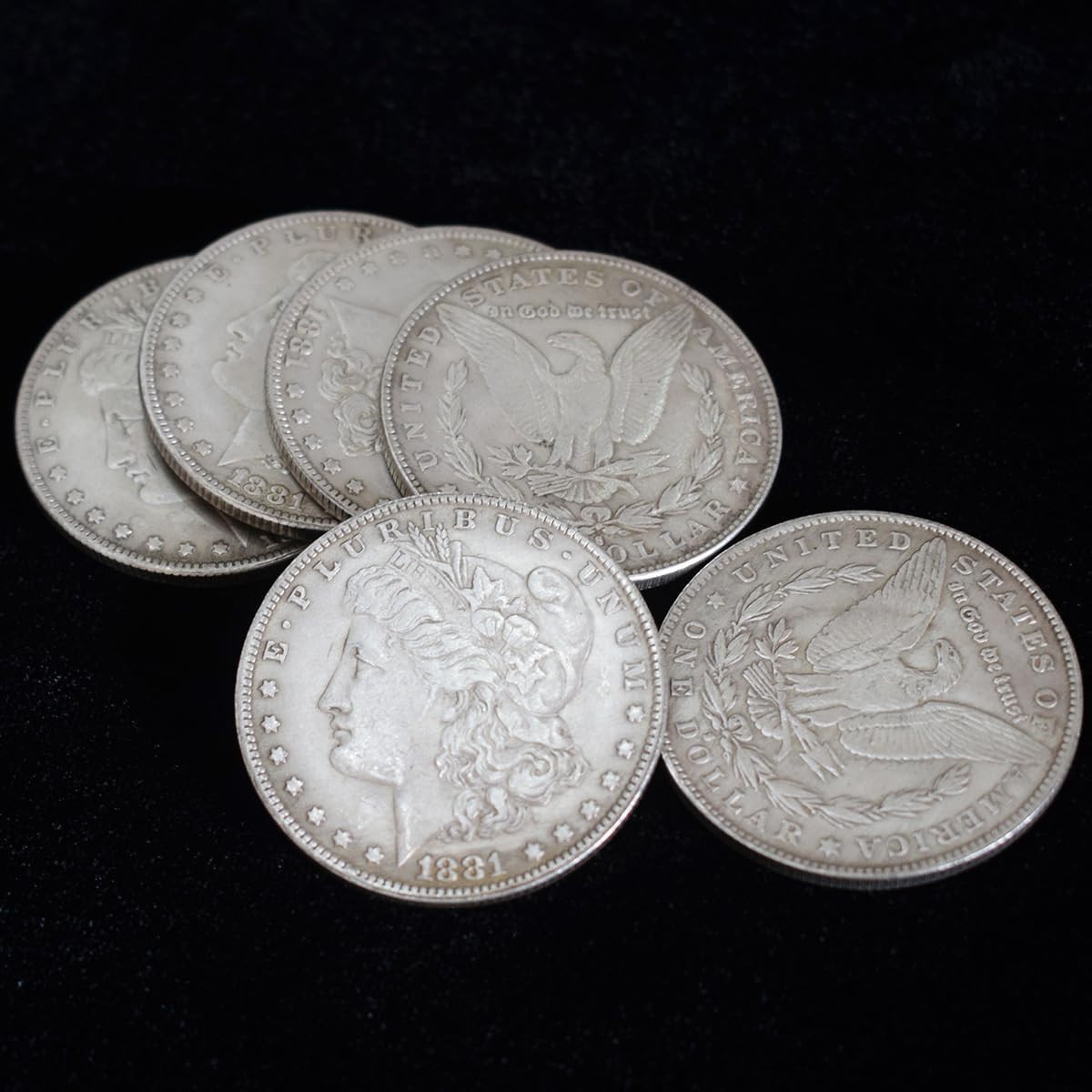 6 Pcs Morgan Dollar (3.8Cm Dia) Magic Set Can Be Attracted by Magnets Magic Prop