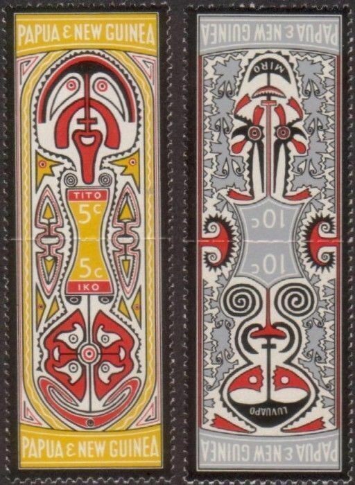 Papua New Guinea 1969 SG152-155 Folklore se-tenant pairs MNH