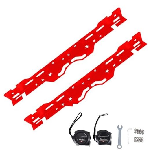  Wheel Alignment Tool with 2 Tape Measures Wrench for Fast Accurate Red