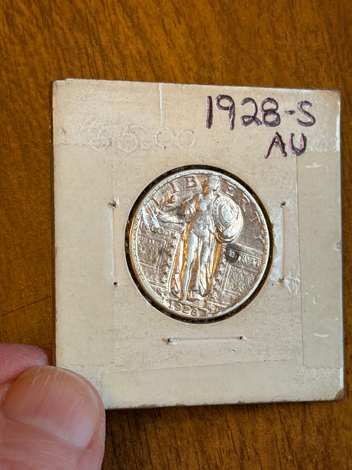 1928-S Standing Liberty U.S. Quarter - Almost Uncirculated