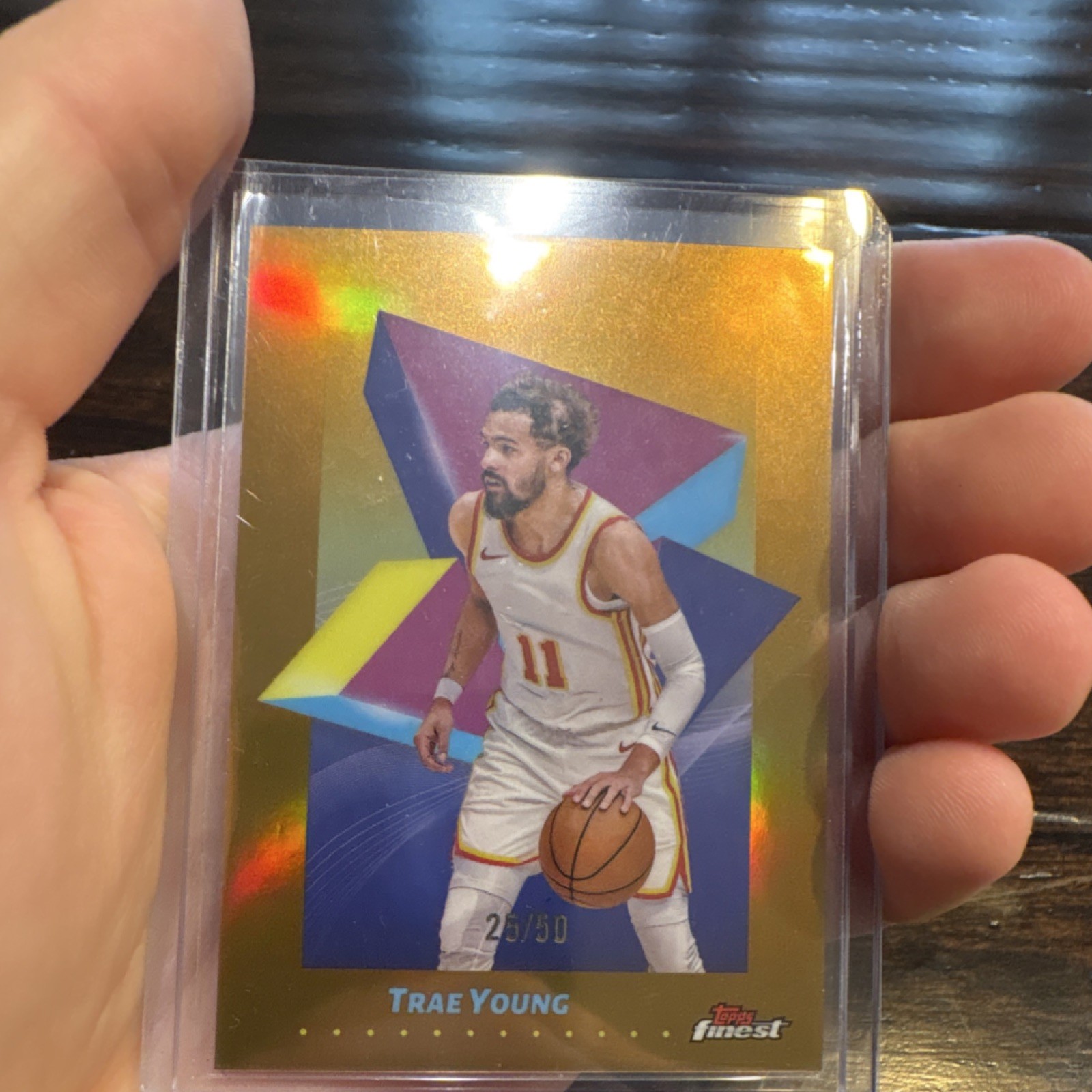 2024-25 Topps Finest Trae Young Gold Refractor /50 #2 Atlanta Hawks NBA