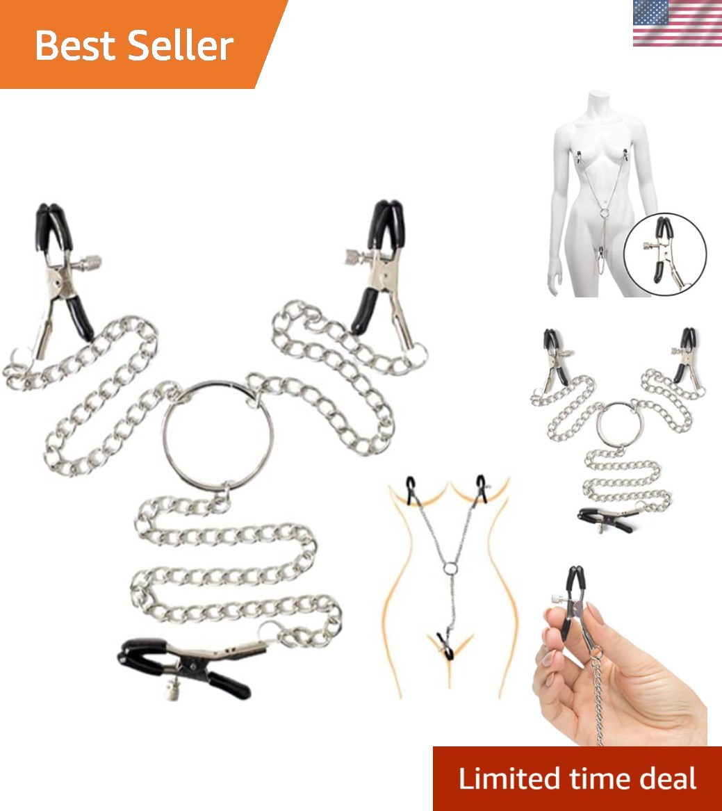 djustble Nipple Clmps, Entertinment Clip for Women Non-Piercing Nipplerings C...