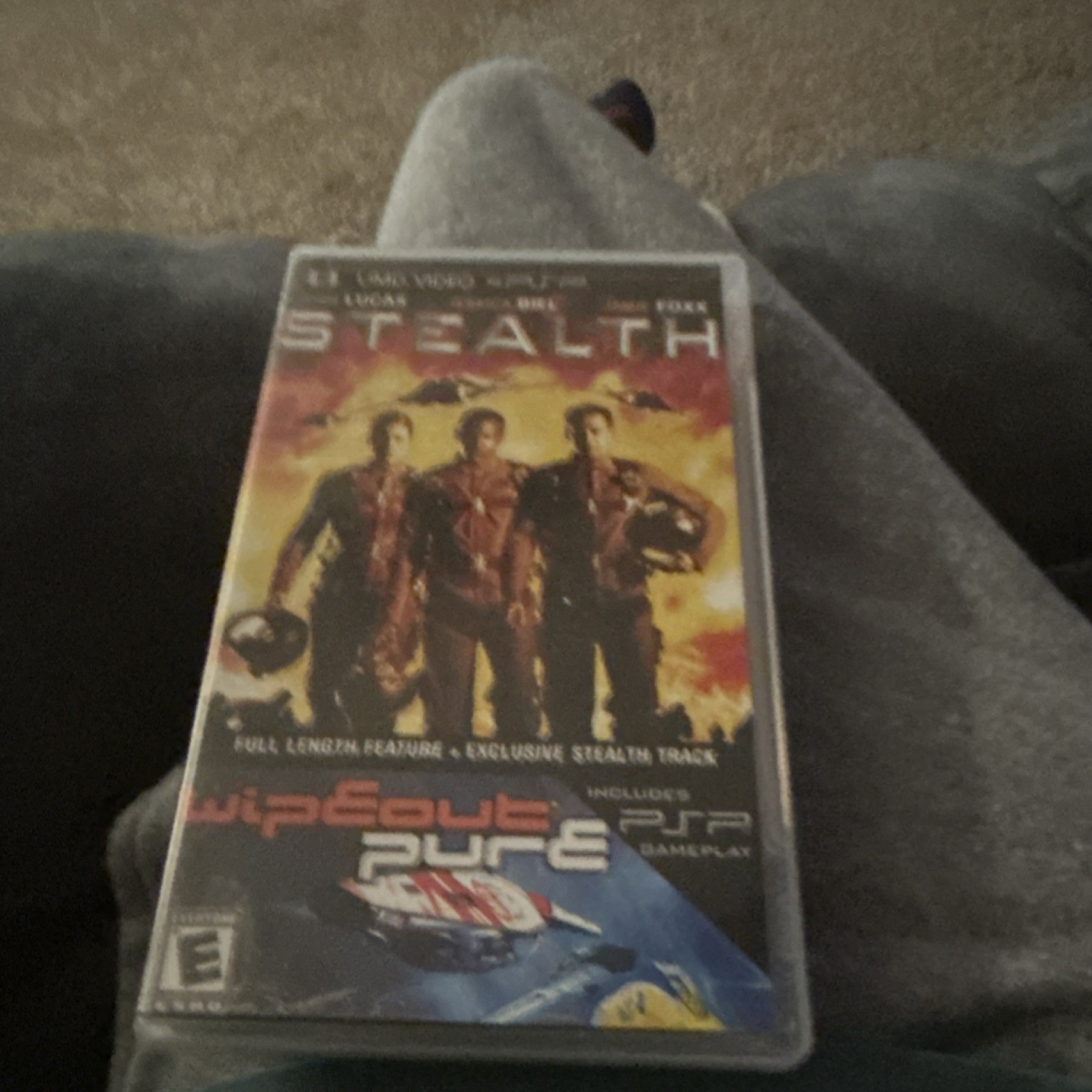 Stealth UMD Movie for PSP Includes Wipeout Pure Gameplay Action Jamie Foxx Biel