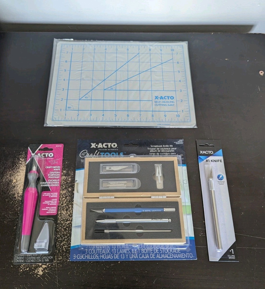 4pc X-Acto Bundle - X-Acto Knife - Swivel Tool - Mat - Scrapbook Knife Kit - New