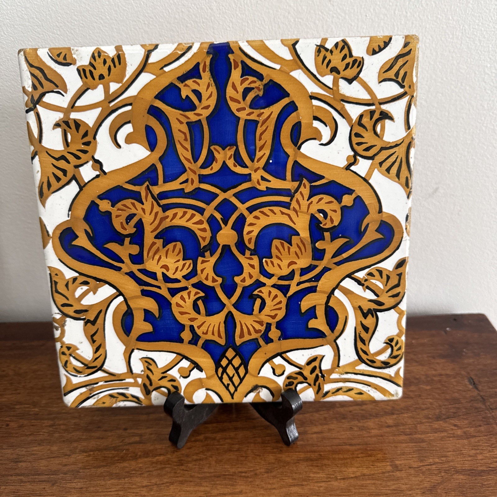 Maurice Duchin Tile Trivet Wall Art Spain Vintage 8x8 MCM Stunning