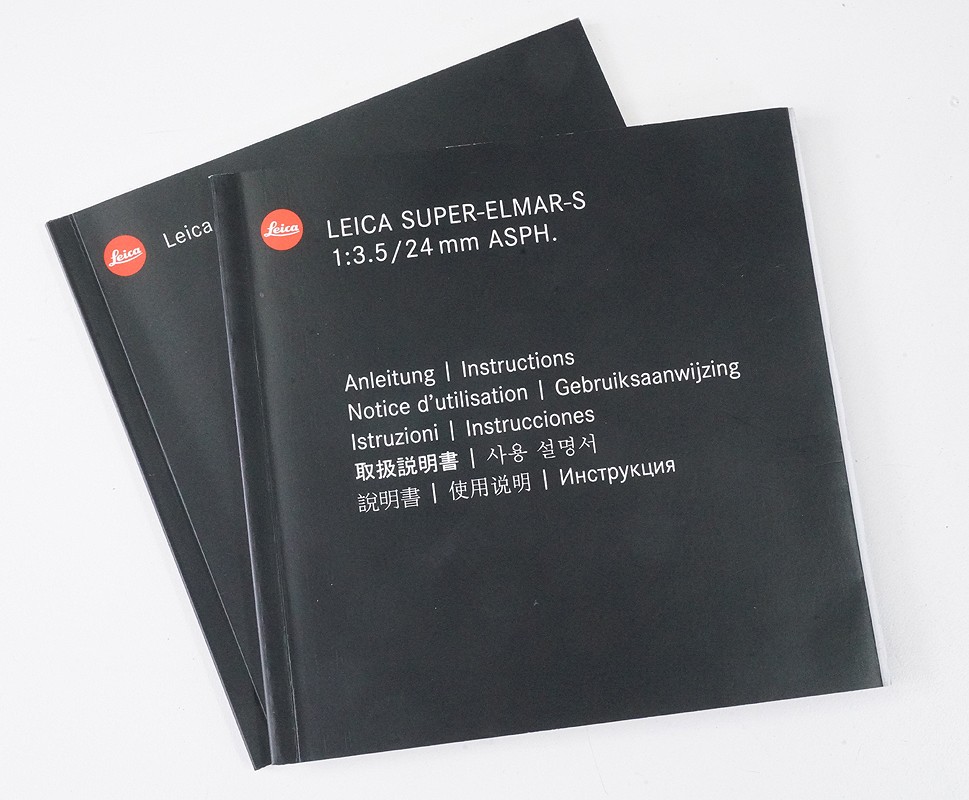 LEICA 24/3.5 SUPER ELMAR-S ASPH. INSTRUCTION BOOK/227044