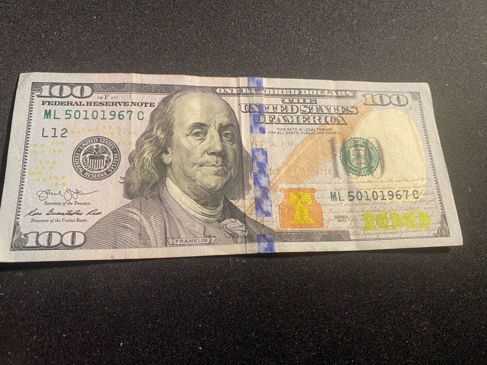 $100 Dollar Bill Birthday Note Series 2013 50-10-1967