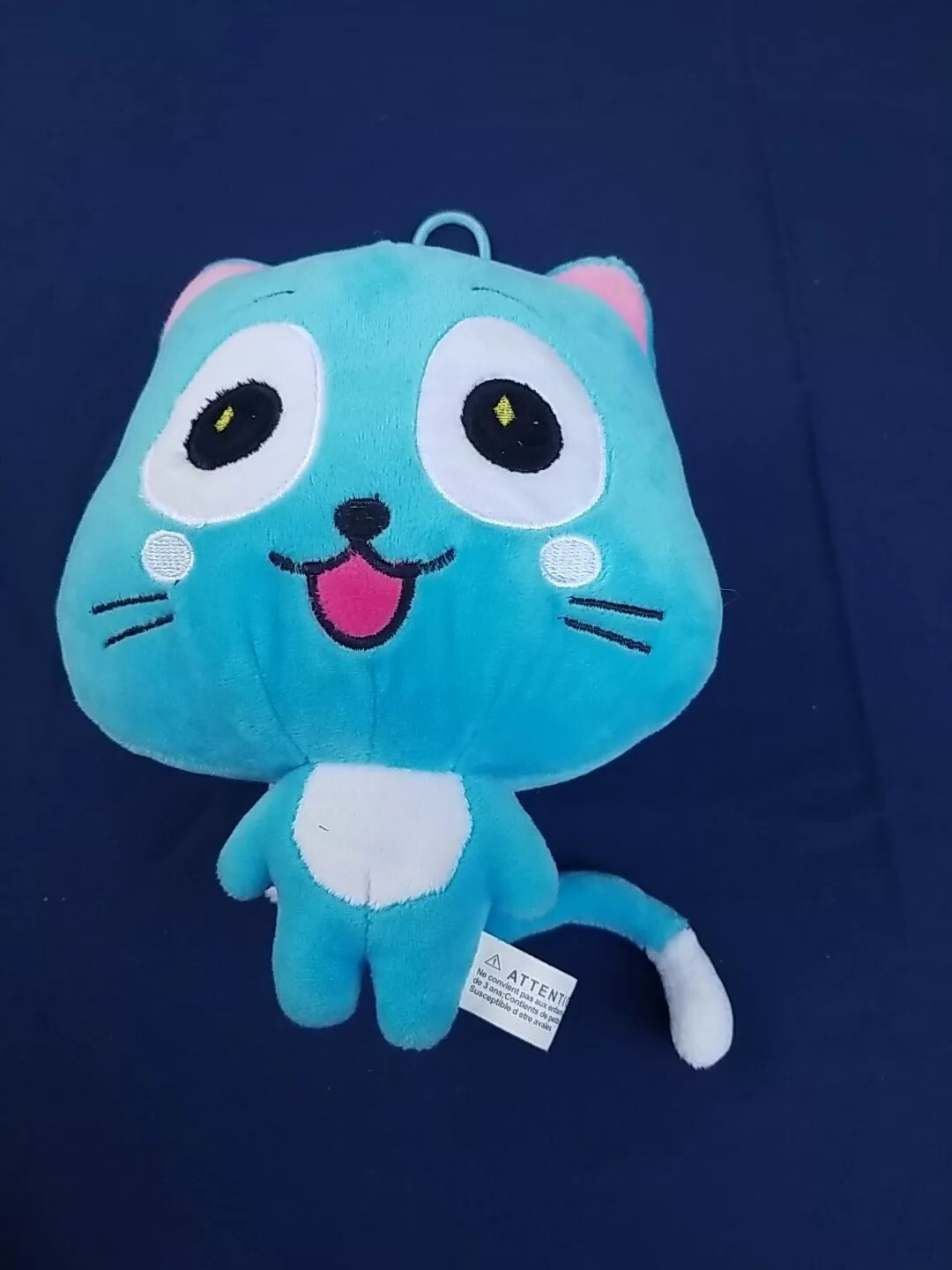 Starry Eyed Blue Cat With Wings Plush, 9"