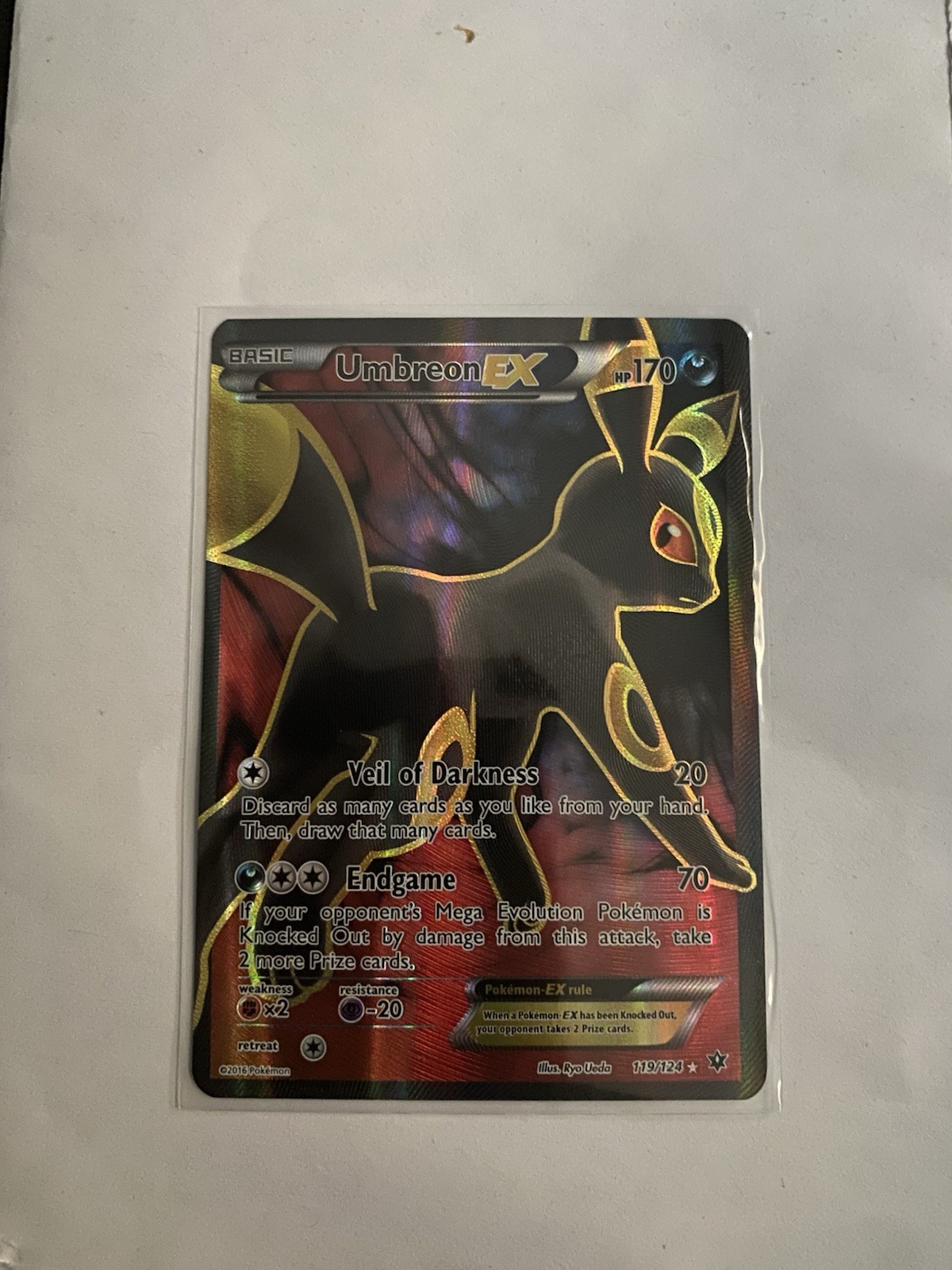 Pokemon Umberon EX Full Art Holo 2016 Fates Collide 119/124 CGC