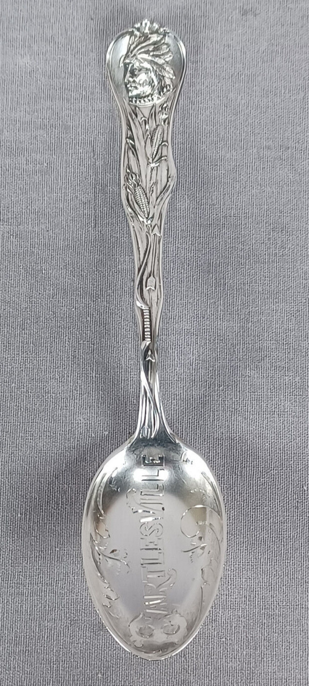 Mechanics Bartlesville OK Native American Sterling Silver Souvenir Spoon