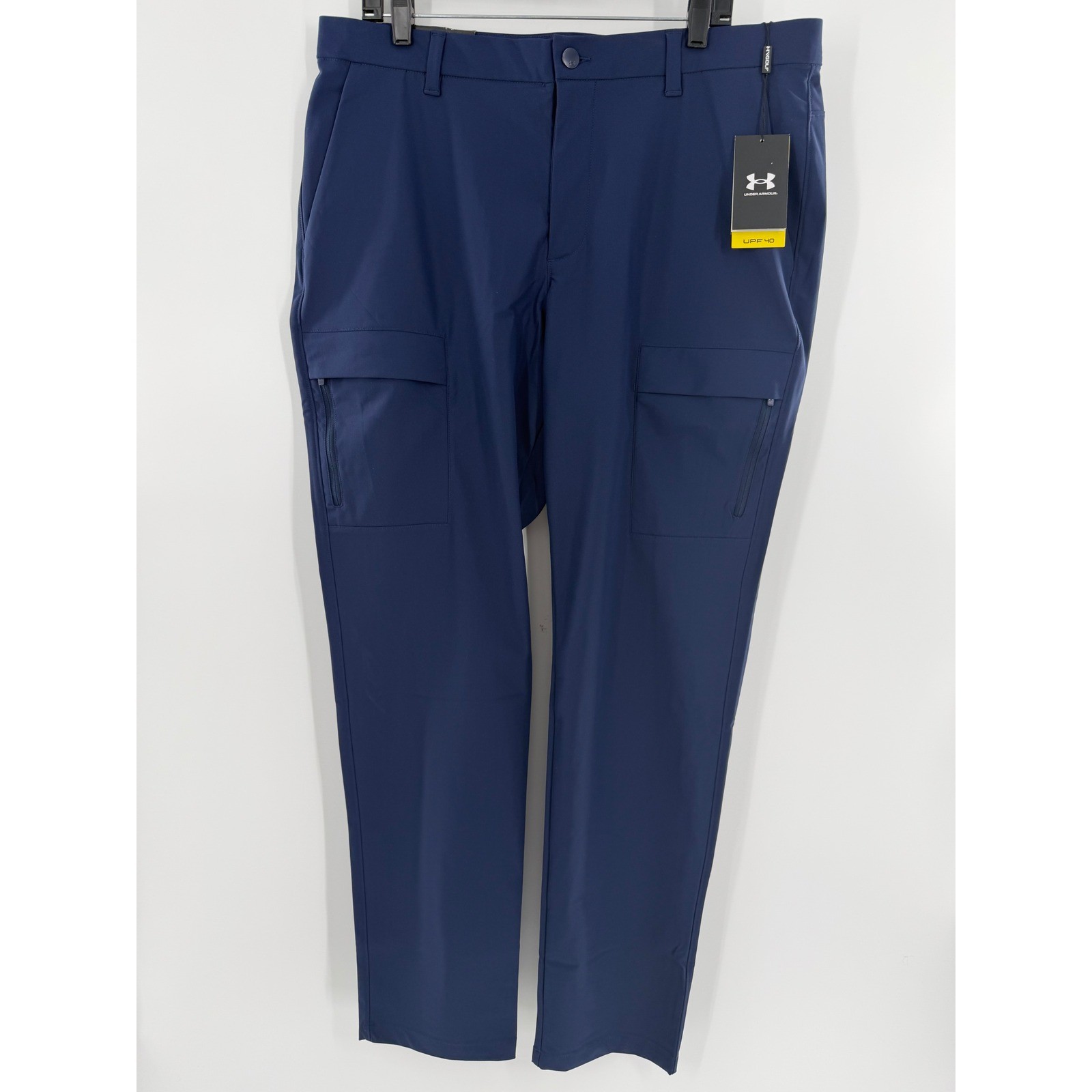 Under Armour Mens Drive Cargo Pants Navy Blue Golf Straight Leg 38/36 NWT