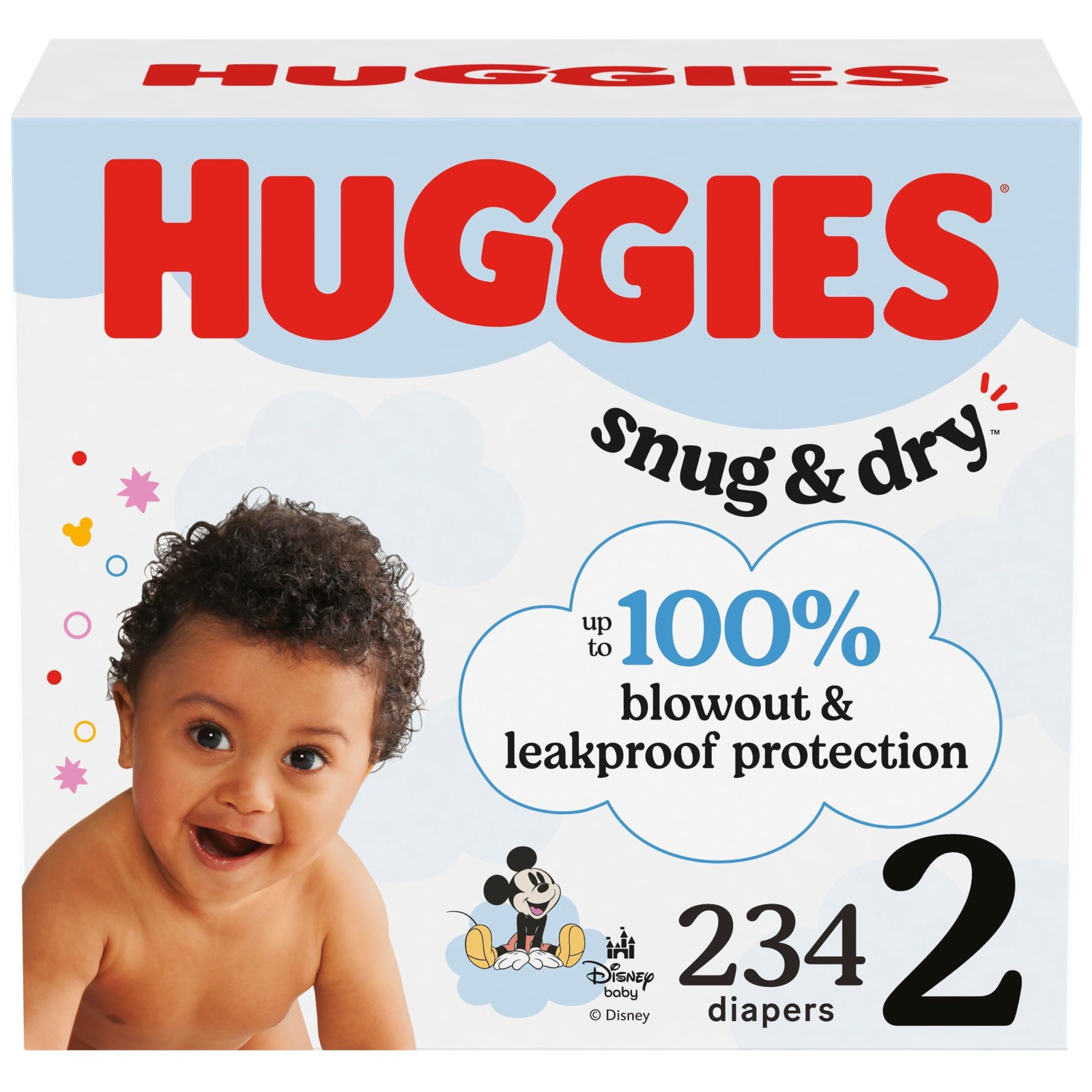 Diapers Size 2 Snug & Dry 234 Count 3 Pack Huggies 12-18 Baby Packs disposable