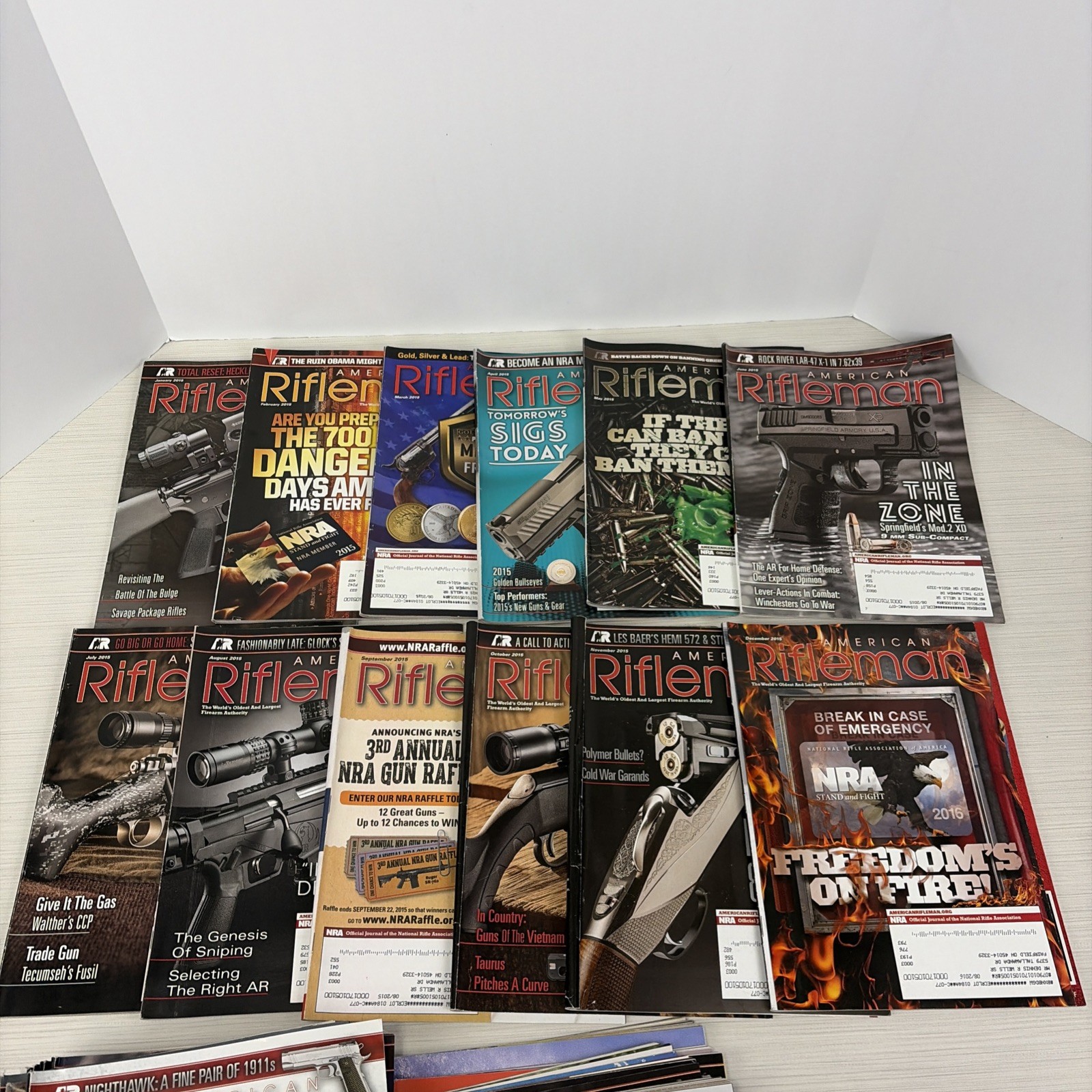 American Rifleman Magazine 2015 2016 2017 Back Issues 35 Total Good Condition