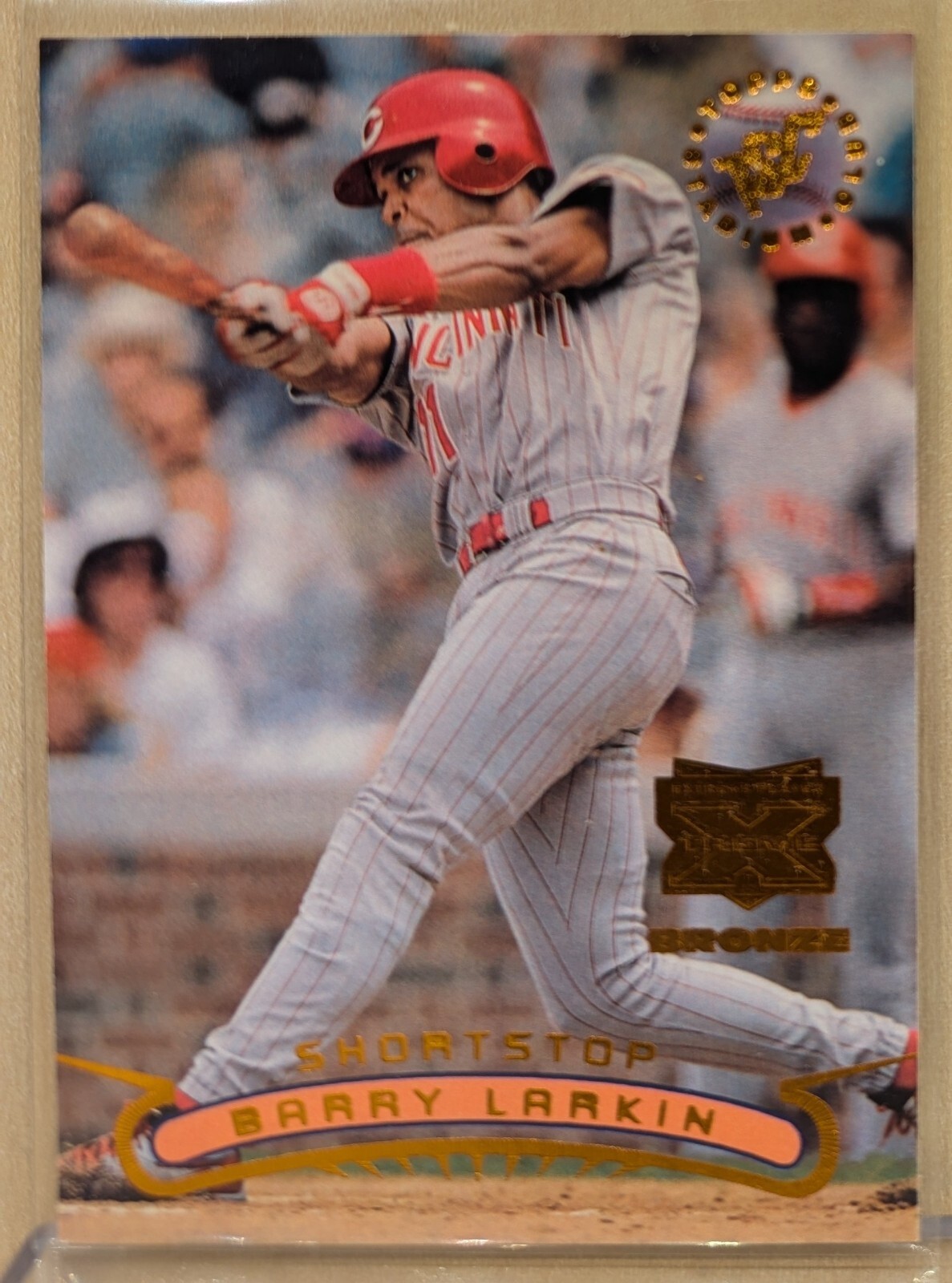 1996 Topps Stadium Club EXTREME BRONZE Barry Larkin HOF RARE UNMARKED PARALLEL