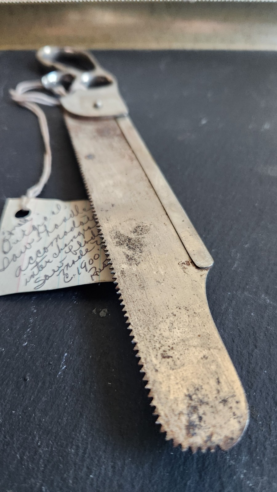 Antique Surgical Amputation Saw – Interchangeable Blade – c. 1900 – USA –...